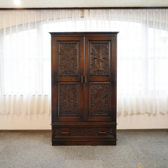 リボン彫刻入り洋服ダンス(F)