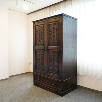 リボン彫刻入り洋服ダンス(F)