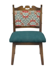 Load image into Gallery viewer, Polo Chair Turquoise flower (H)

